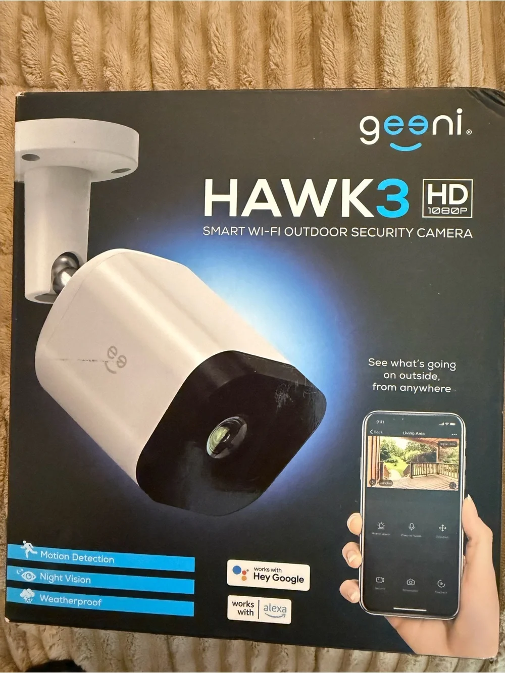 HAWK3 Smart Wi‑Fi Outdoor Security Camera - White